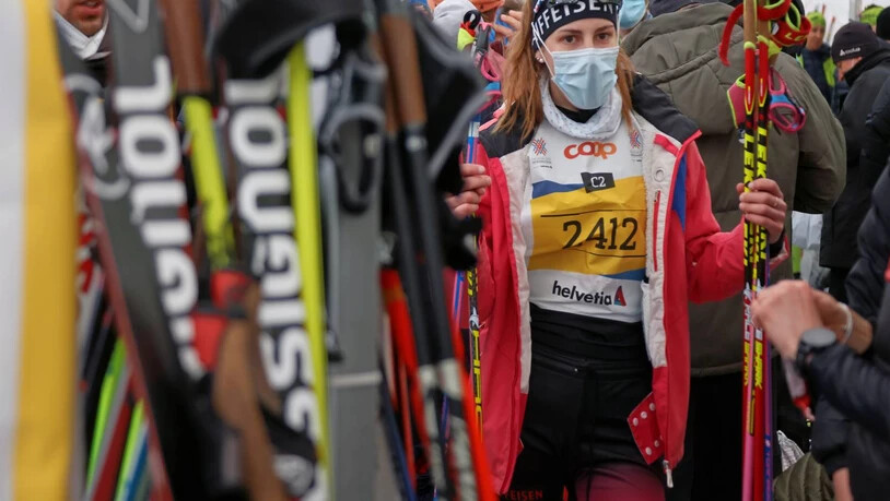 Startvorbereitungen zum 52. Engadin Skimarathon von Maloja nach S-chanf am 13. März.