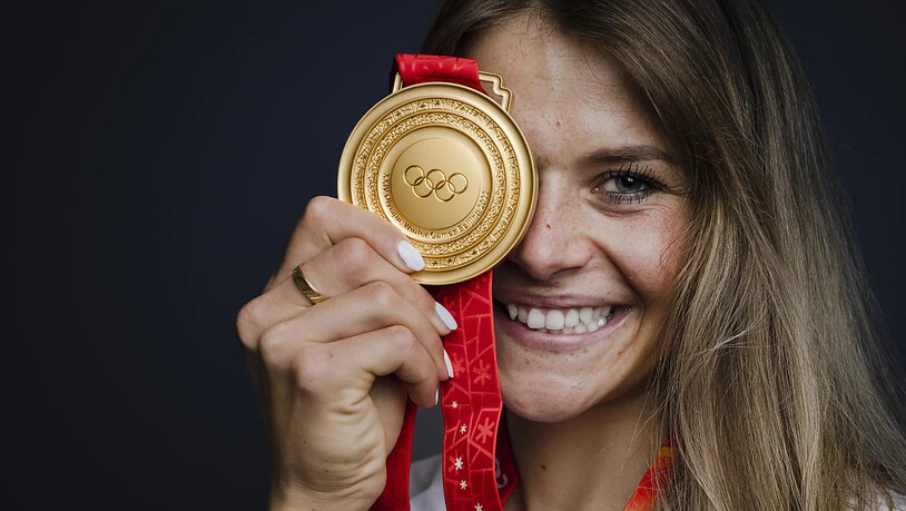 Mit Olympia-Gold hat Corinne Suter ihre Saison bereits gekrönt. Die Schwyzerin könnte bei einem Patzer von Sofia Goggia auch noch die Abfahrts-Kristallkugel gewinnen.