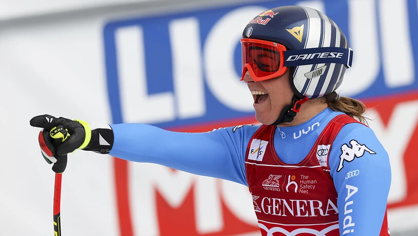 Sofia Goggia sicherte sich zum dritten Mal die kleine Kristallkugel für den Sieg im Abfahrts-Weltcup