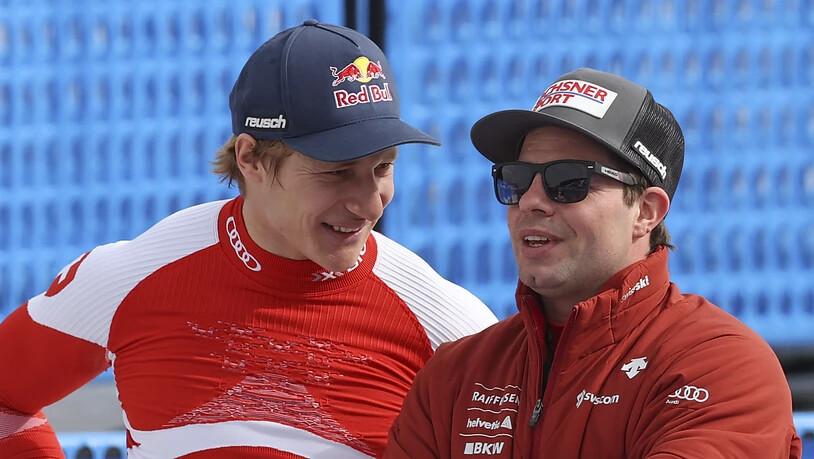 Marco Odermatt (links) und Beat Feuz verstehen sich sehr gut und tauschen regelmässig Tipps aus