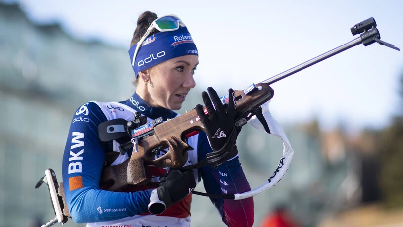 Ende der Karriere: Die Schweizer Biathletin Selina Gasparin in der Biathlon Arena in Lenzerheide.