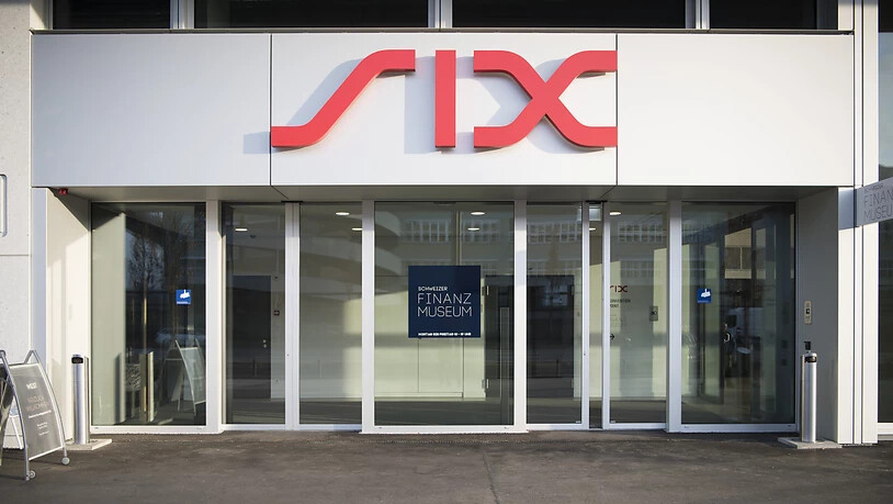 Der Eingang zur Schweizer Börse SIX. (Archivbild)