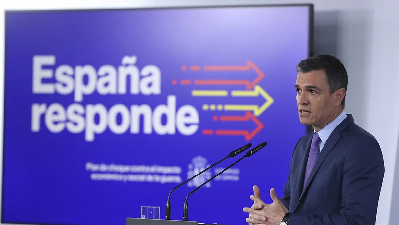Der spanische Premierminister Pedro Sanchez nach einer ausserordentlichen Regierungssitzung in Madrid.
