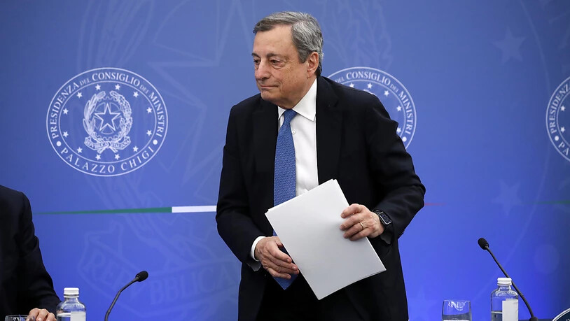 Italiens Ministerpräsident Mario Draghi will als Konsequenz aus einer Regierungskrise zurücktreten. Foto: Massimo Di Vita/Mondadori Portfolio via ZUMA/dpa