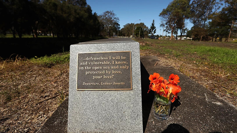 A plaque in memory of German backpacker Simone Strobel is seen outside The Lismore Centra Tourist Park in Lismore, NSW,  Thursday , July 28, 2022. A man has been extradited from Western Australia and charged with murder following an investigation into…