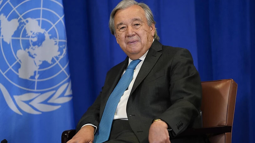 Antonio Guterres, Generalsekretär der Vereinten Nationen, während der 77. Sitzung der UN-Generalversammlung im UN-Hauptquartier. Foto: Evan Vucci/AP/dpa