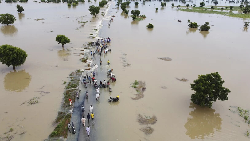 Bei den schwersten Überschwemmungen seit einem Jahrzehnt sind in Nigeria seit Juni mehr als 600 Menschen ums Leben gekommen. Im Bild Überschwemmungen im September in Hadeja. (Archivbild)