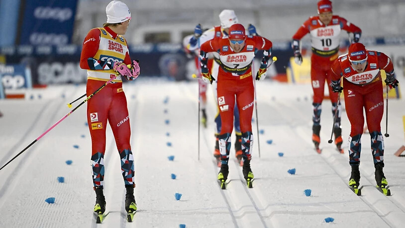 Seit dem Fehlen der Russen ein gewohntes Bild im Langlauf der Männer: Fast nur Norweger im Bild. (Archivaufnahme)