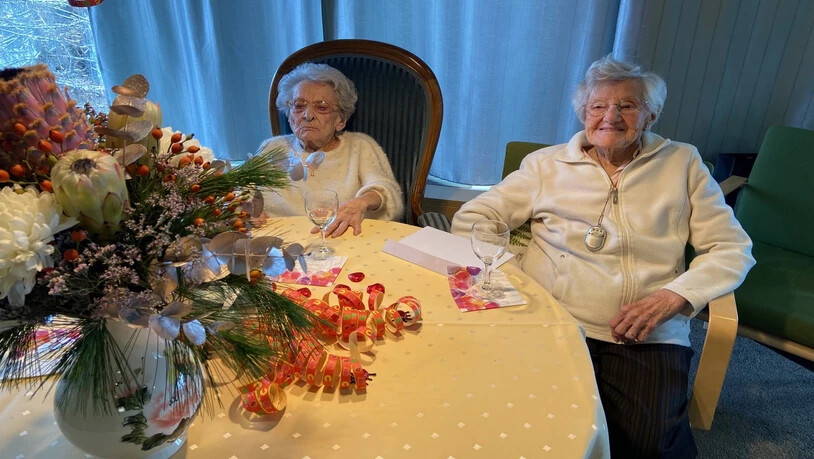 Zusammen bringen es Lina Maria Caspar-Croce (l.) und Elsi Stiffler-Lietha auf stolze 206 Lebensjahre.