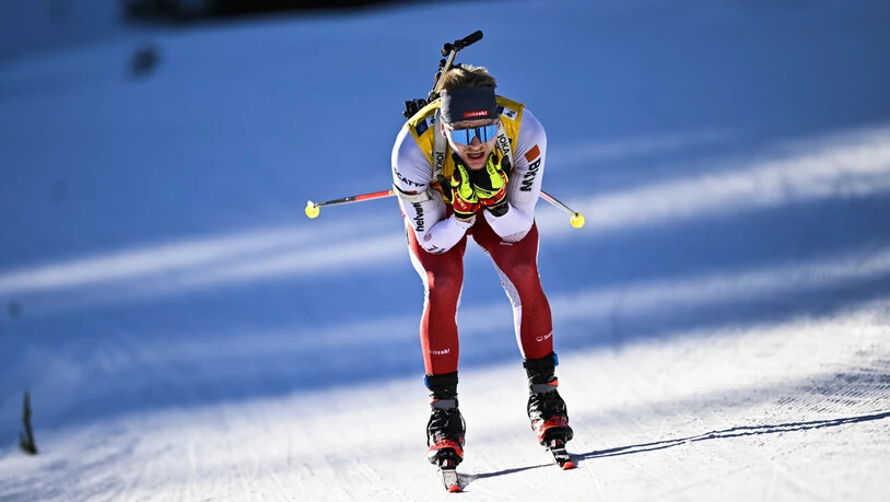 Volle Kraft voraus: Laurin Fravi nimmt die Stöcke unter die Arme und lässt es gleiten.