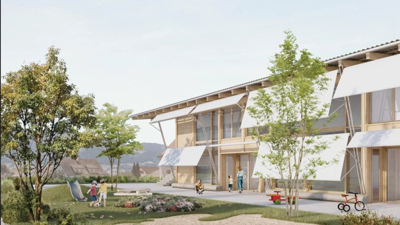 Die Feinplanung kann beginnen: So soll Benkens neue Schulhaus dereinst daherkommen.