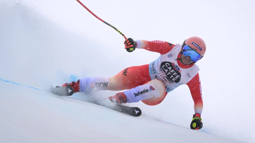 Joana Hählen auf der Piste Mont Lachaux unterwegs zu einem Spitzenplatz, letztlich fehlten der Berner Oberländerin nur zwei Zehntel zum fünften Podestplatz im Weltcup