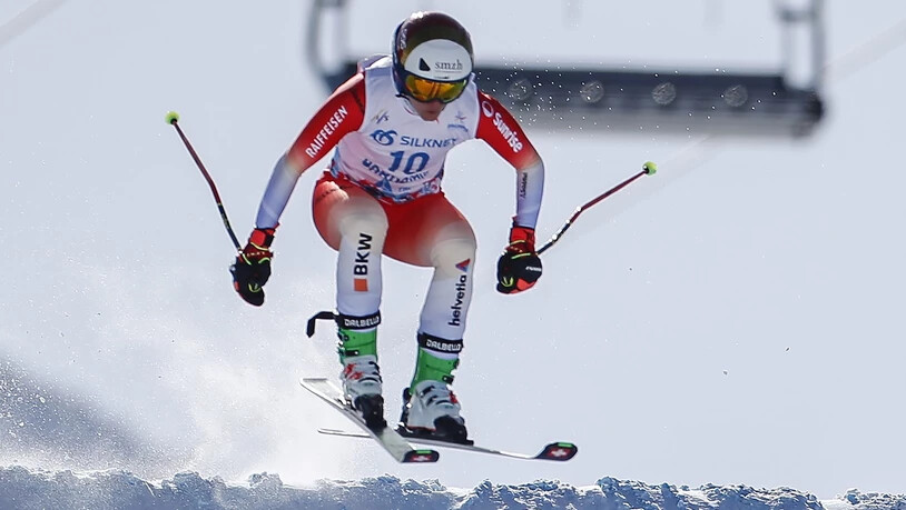 Höhenflug: Talina Gantenbein will im Skicrossrennen im Wallis überzeugen.