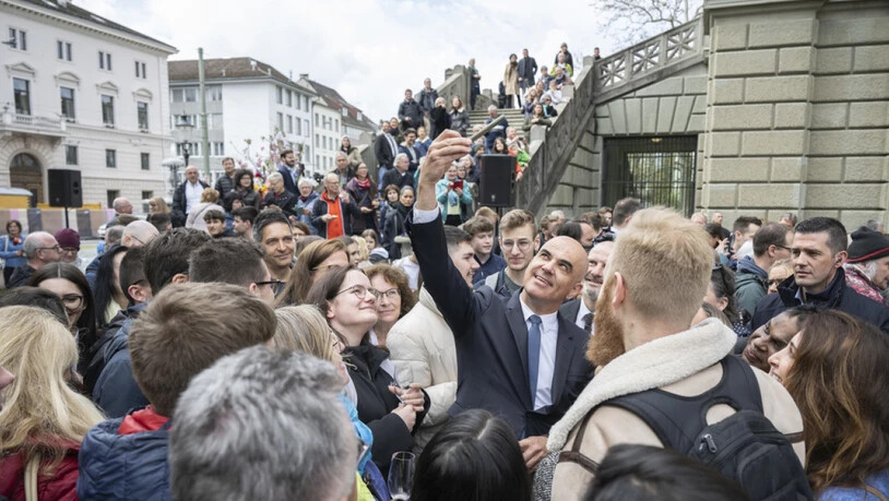 Am begehrtesten für Selfies: Bundespräsident Alain Berset.