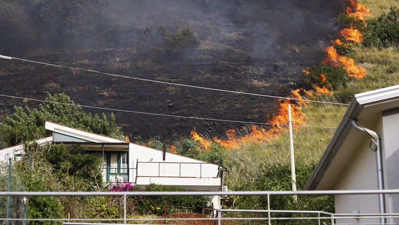 Die Flammenherde auf Sizilien kommen Wohngebieten sehr nahe. Foto: Alberto Lo Bianco/LaPresse/AP