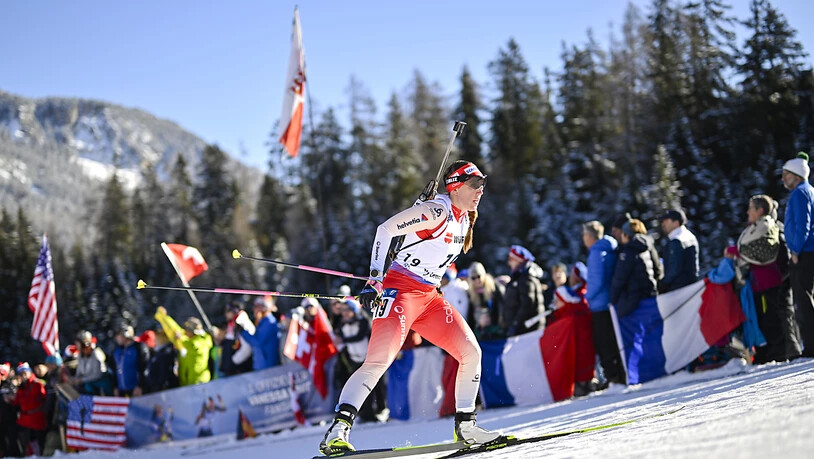 In der Loipe sehr stark: Lena Häcki-Gross wuchtet den Hang hoch