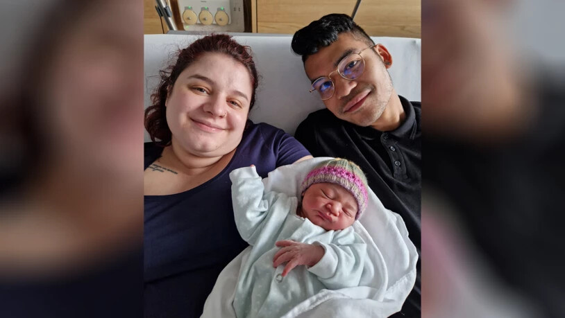 Aurora: Am 1. Januar um 5.12 Uhr ist  die Tochter von Michela Corrado und Emerson Lobo auf die Welt gekommen. Aurora ist somit das erste Churer Baby in diesem Jahr.