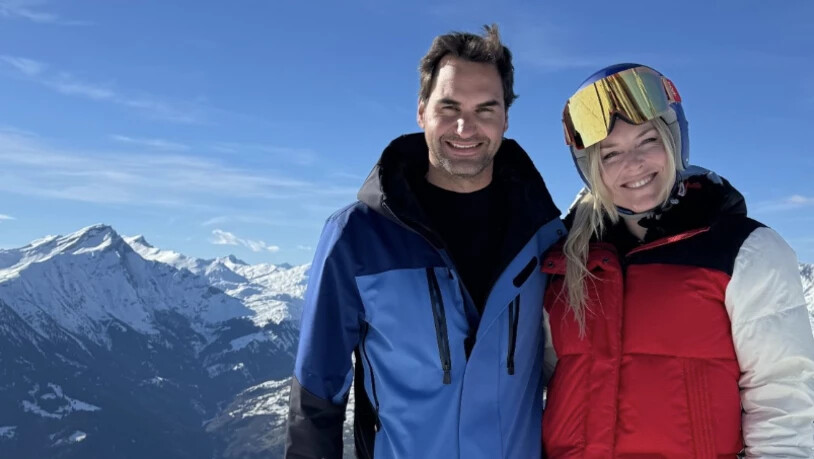 Gute Freunde: Lindsey Vonn und Roger Federer nutzten die Gelegenheit und genossen gemeinsam einen Skitag in Lenzerheide.