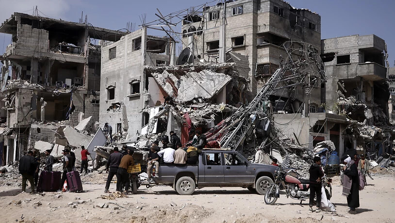 Die israelischen Angriffe in Chan Junis hinterlassen Zerstörung. Foto: Mohammed Dahman/AP/dpa
