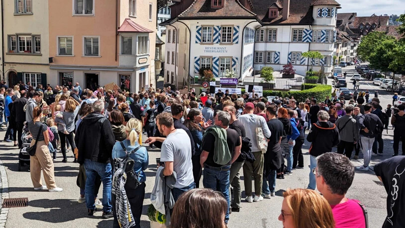 Nach einem Bericht der "Rundschau" nahmen in Schaffhausen mehrere hundert Personen an einer Kundgebung gegen die Polizei teil. (Archivbild)