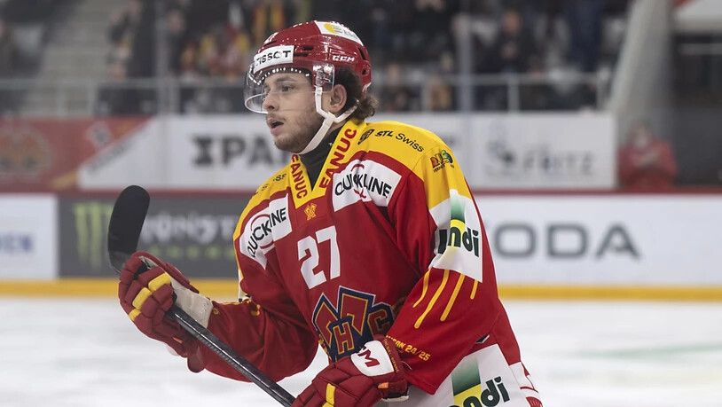 Der Bieler Yanick Sablatnig durfte gegen Finnland erstmals für das Schweizer Nationalteam auflaufen