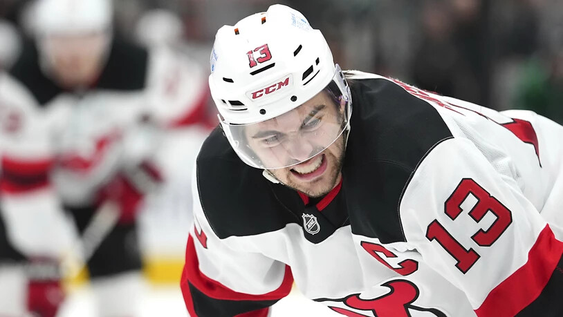 Je ein Tor und eine Vorlage von Nico Hischier (Bild) und Timo Meier reichen nicht: Die New Jersey Devils gehen erneut als Verlierer vom Eis