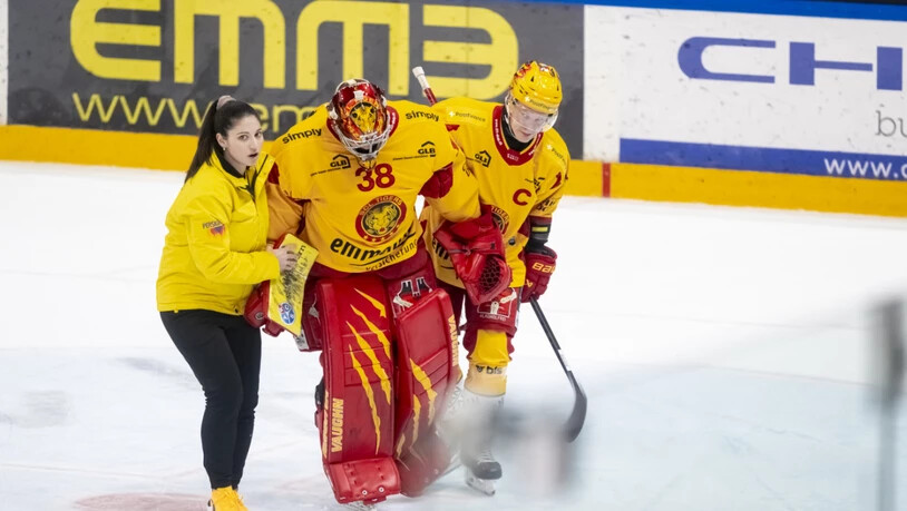 Am 2. Februar verletzte sich Goalie Stéphane Charlin in Lugano - spielt er nochmals für Langnau?