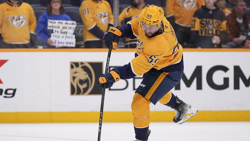 Spielt in der kommenden Saison zweimal in Europa: Nashville mit Captain Roman Josi