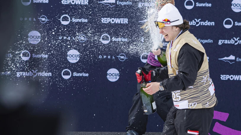 Champagnerdusche für Mathilde Gremaud