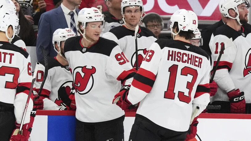 Erfolgreicher Abend: New Jerseys Captain Nico Hischier half beim Auswärtssieg in Chicago mit zwei Assists