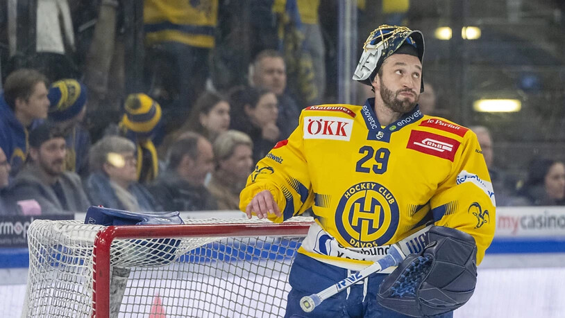 Zeigt bislang überragende Playoffs:  HCD-Goalie Sandro Aeschlimann