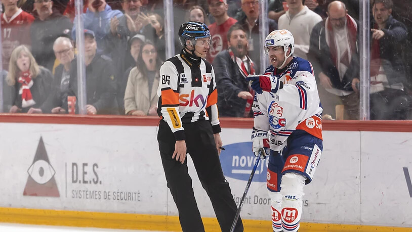 Verlor am Samstag in Lausanne komplett die Nerven: ZSC-Star Derek Grant