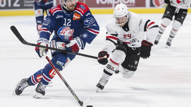Die Spiele der National League - hier eine Szene aus dem Playoff-Final im April 2025 zwischen den ZSC Lions und dem HC Lausanne - werden bis Ende der Saison 2034/35 allesamt auf MySports zu sehen sein
