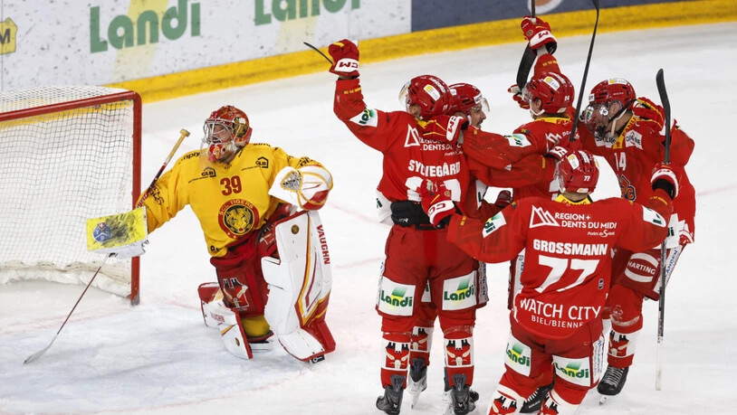 Fabio Hofer entscheidet eine spektakuläre Partie gegen die SCL Tigers dank seines zweiten Treffers für Biel