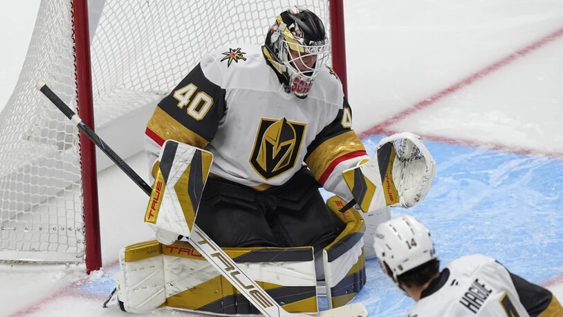 Akira Schmid von den Vegas Golden Knights ist derzeit der einzige Schweizer Goalie in der NHL