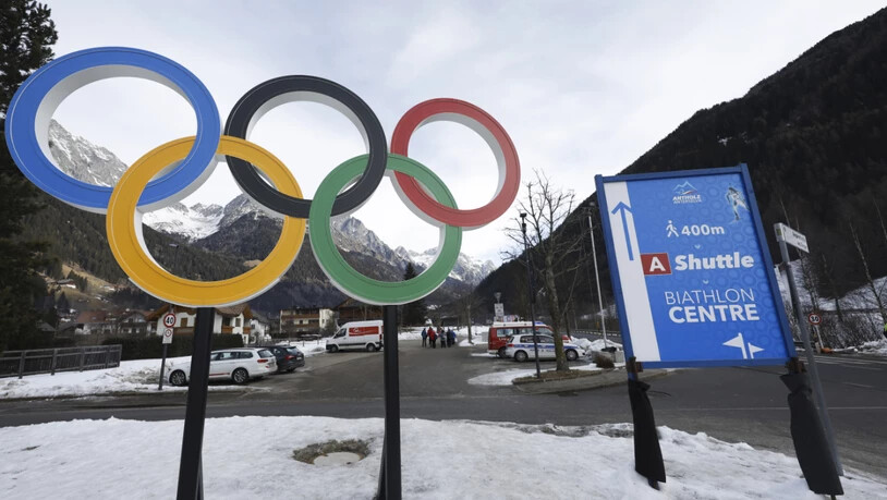 Der Parkplatz in Antholz, wo 2026 die Olympia-Wettkämpfe im Biathlon stattfinden. Auch die Russen wollen dorthin
