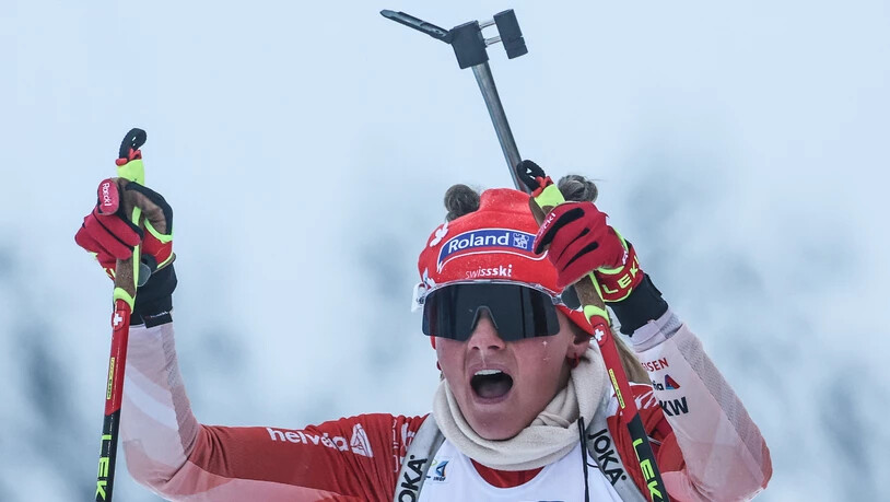 Unterwegs zu Platz 12: Biathletin Lea Meier gelingt ihr bestes Einzelergebnis im Weltcup.