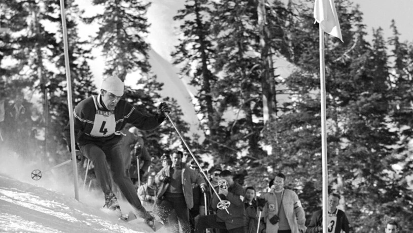 Dynamisch in den Bergen Kaliforniens: Roger Staub gewann in Squaw Valley den Olympia-Riesenslalom, war auch im Jet Set gern gesehener Gast und wurde für eine nach ihm benannte Mütze legendär