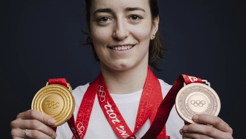 Freestyle-Skifahrerin Mathilde Gremaud gewann vor vier Jahren Gold und Bronze