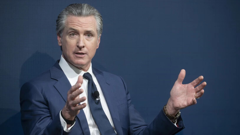 Gavin Newsom, Gouverneur des US-Bundesstaates Kalifornien nimmt an der 62. Münchner Sicherheitskonferenz teil. Foto: Marijan Murat/dpa