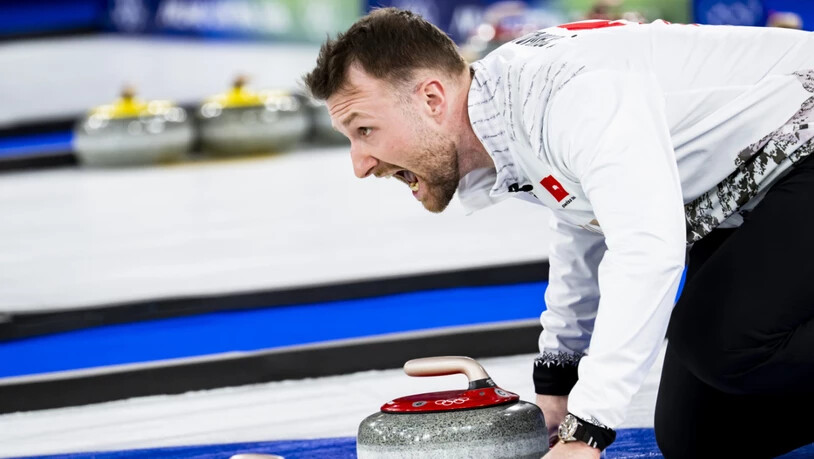 Kein Jubelschrei: Skip Yannick Schwaller scheitert mit dem Schweizer Quartett im Halbfinal an Grossbritannien