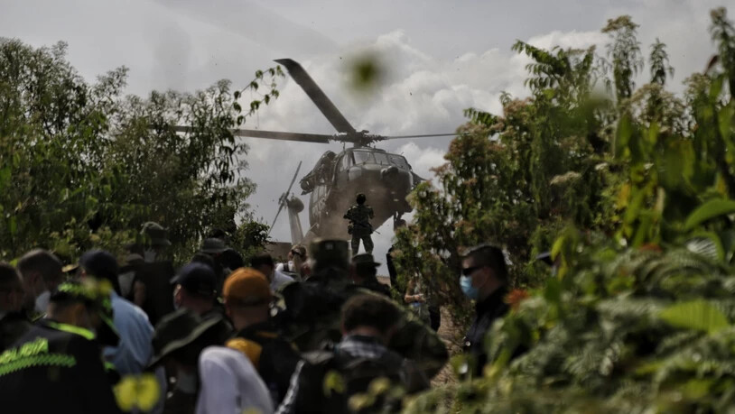 ARCHIV - Soldaten sind an Koka-Plantagen in Kolumbien im Einsatz (Archivbild). Foto: Álvaro Tavera/colprensa/dpa