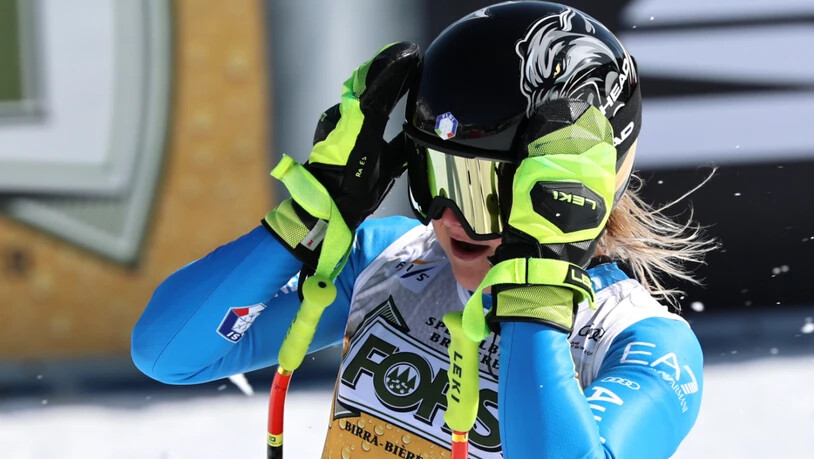 Wieder "grün" im Ziel: Laura Pirovano fasst es kaum