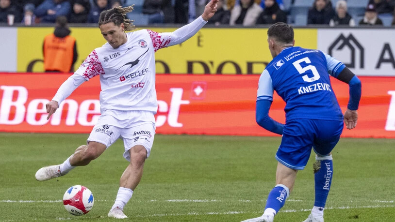 Nishan Burkart stellt Luzerns Abwehr vor Probleme