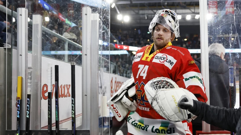 Luis Janett, zuletzt zwei Saisons lang Biels zweiter Goalie, wechselt nach Deutschland