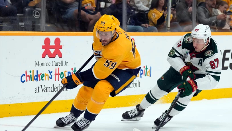 Roman Josi (Nummer 59) kämpfte dieses Saison mit seinen Nashville Predators vergeblich um eine Playoff-Teilnahme
