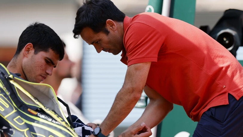 Carlos Alcaraz (ATP 2) benötigt in der Vorbereitung auf Roland-Garros medizinische Betreuung