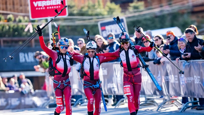 Geschlagen, aber zufrieden: Die besten Schweizer um Rémi Bonnet (links) an der Patrouille des Glaciers belegten "nur" Platz 2.