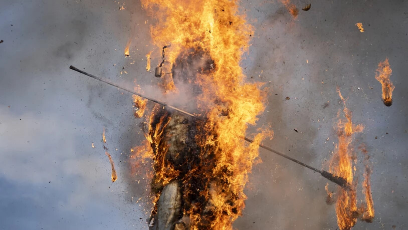 Nur 12 Minuten und 48 Sekunden hielt der Böögg den Flammen stand.
