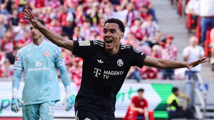 Sorgte mit Harry Kane und Michael Olise für den Umschwung in Mainz: Bayern Münchens Jamal Musiala
